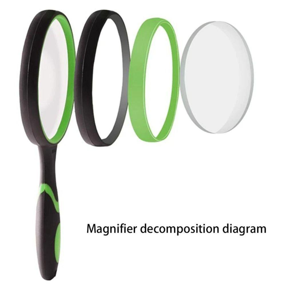 1Pcs Antique Mahogany Handle 10X Magnifying Glass Portable Eye Loupe  For Reading Book