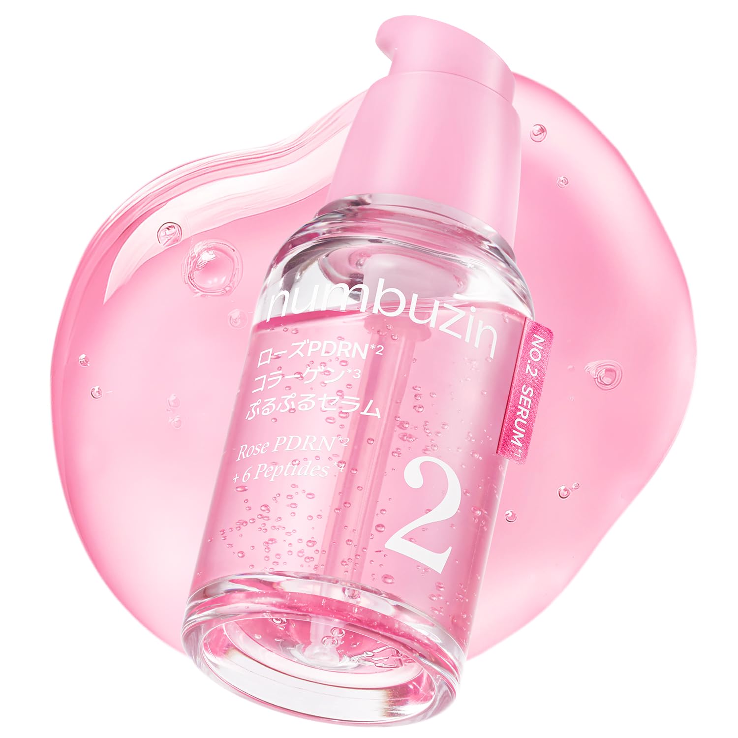 

Numbuzin No. 2 Rose PDRN Collagen Plump Serum 30ml, Glowing Niacinamide Hyaluronic Acid Jelly Serum, Korean Skincare