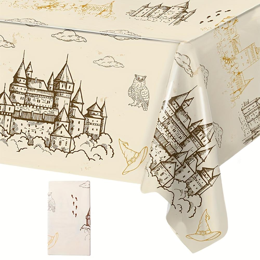 1pc Vintage Print Tablecloth, Dining Table Cover For Home Kitchen Dining Room Decor