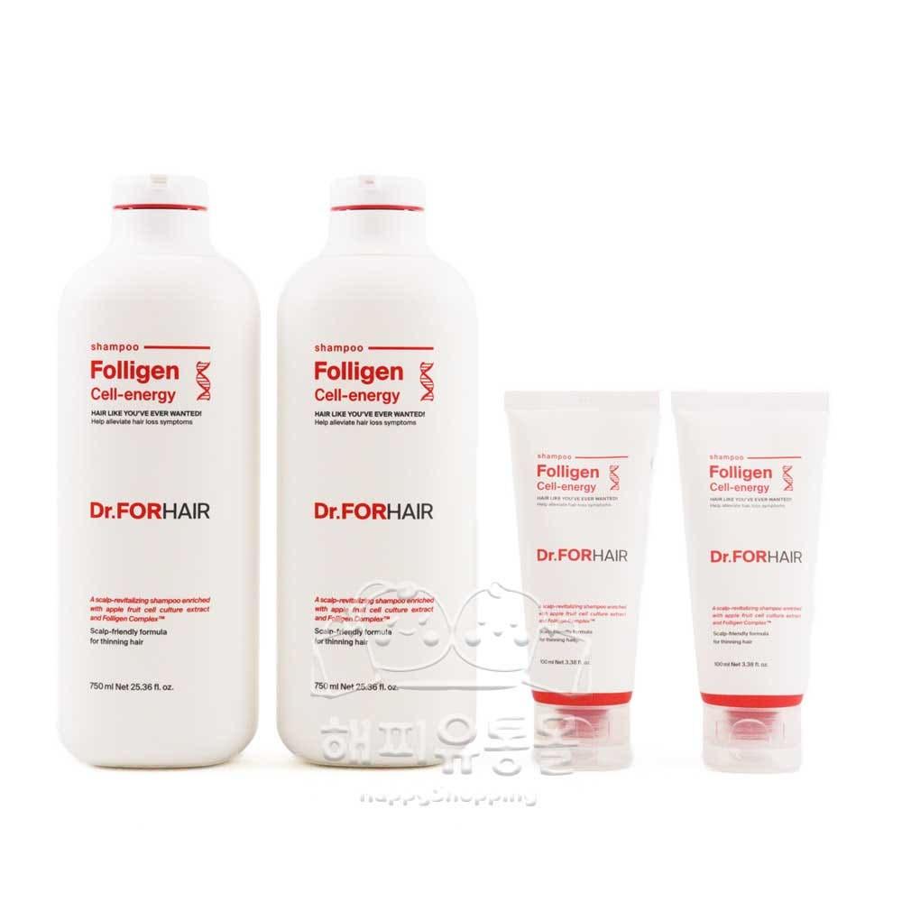 Dr. For Hair Polygen Cell Energy Shampoo 750ml X 2 Pcs + 100ml X 2 Pcs 1.7L 1 Pcs 1. Dr. For Hair Polygen Cell Energy Shampoo