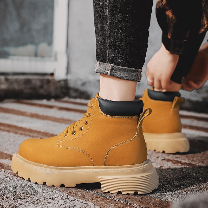 Classic Genuine Leather Motorcycle Boots Men High Quality Ankle Boots Fashion Designer Man High Top Footwear Outdoor Basic Shoe