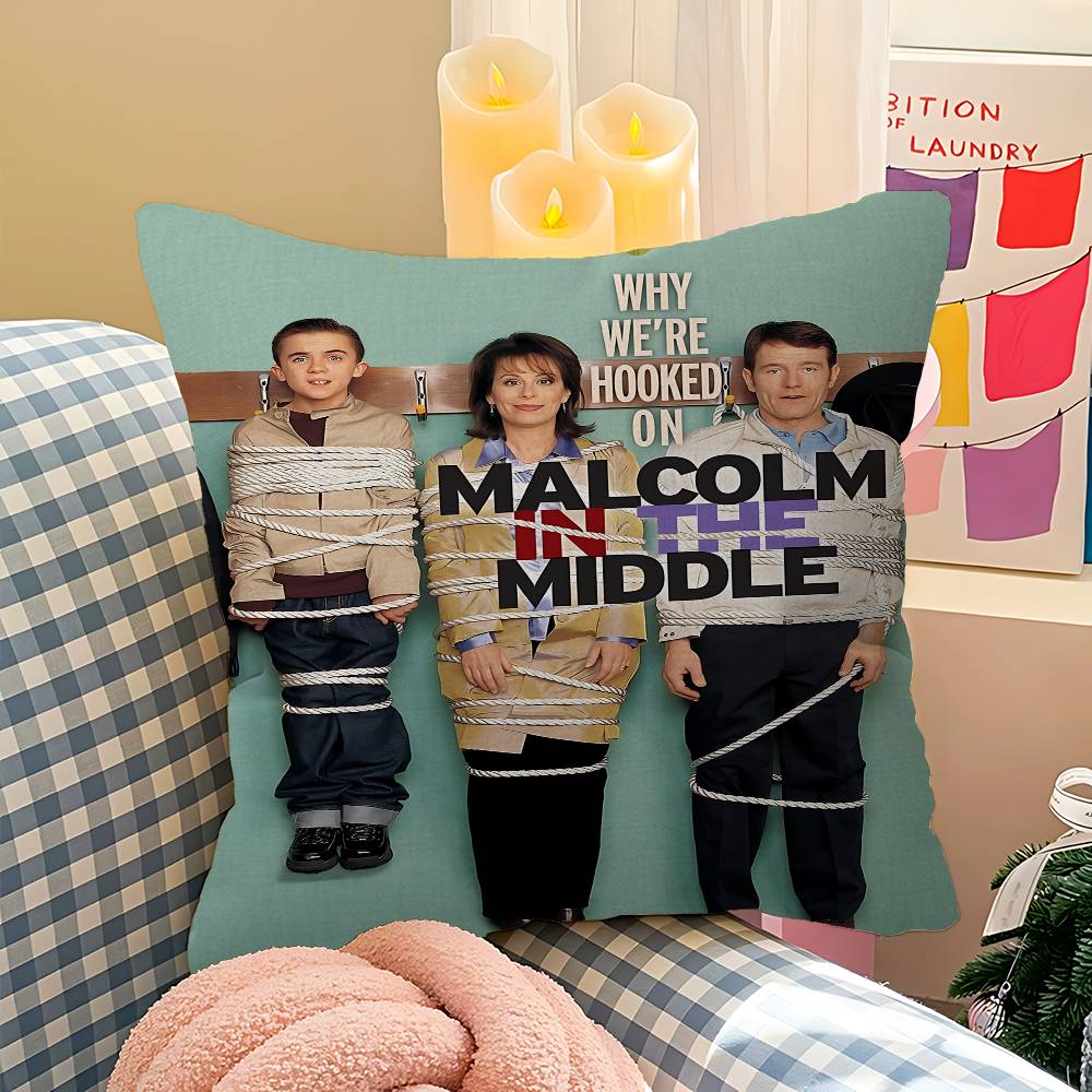 M-Malcolm In The Middle Pillow Cover For Bedroom Room And Living Room Sofa Decorative Cushion Cover