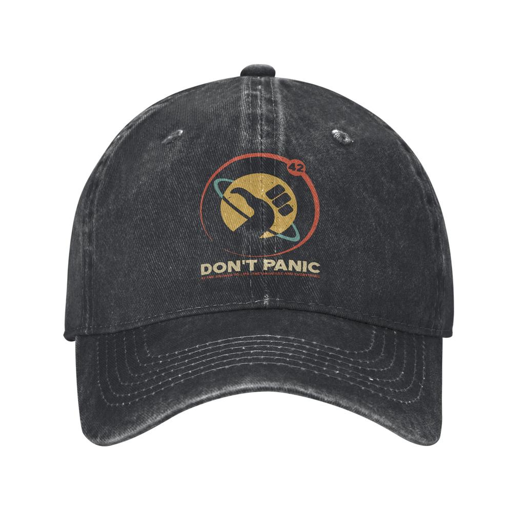 Keine Panik Die Antwort auf die Frage nach dem Leben dem Universum und dem ganzen Rest Douglas Adams Merch Baseballkappen Unisex Täglich Verstellbare Sonnenkappe