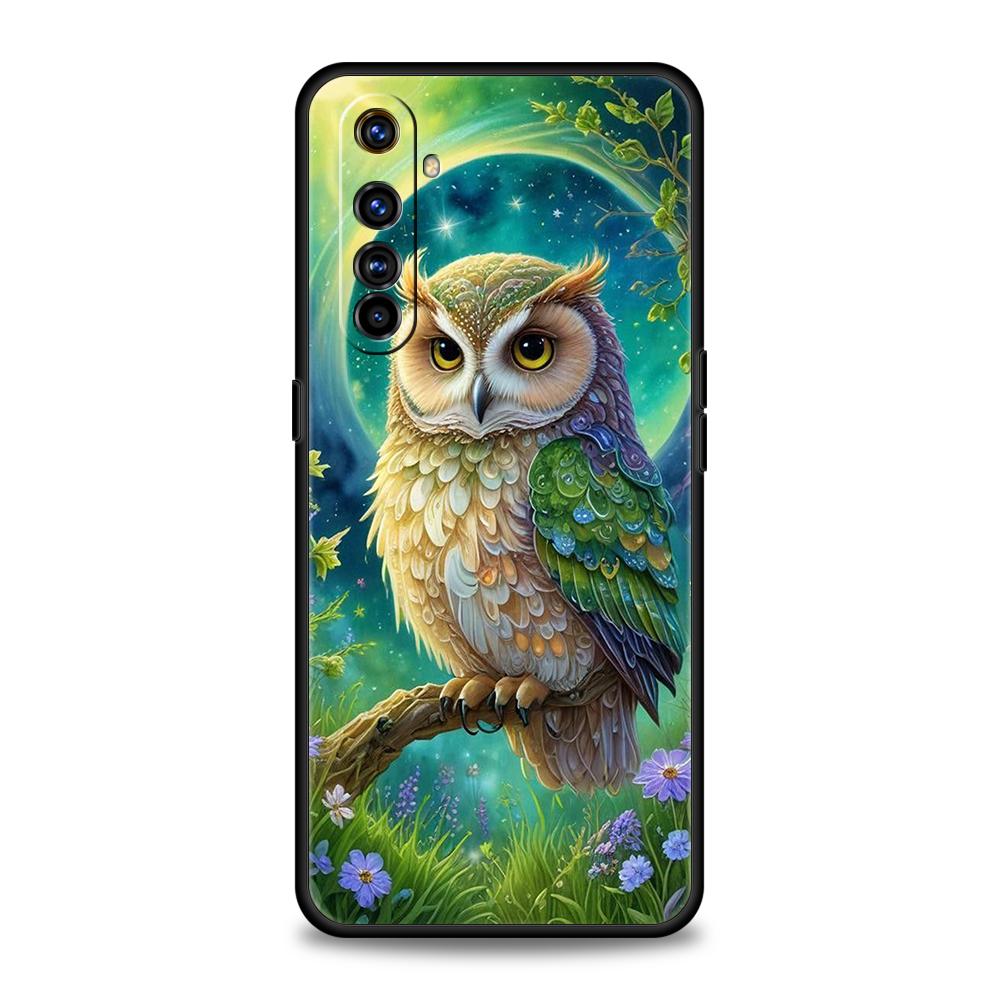 

Cute Owl Phone Case For Oppo A3S A15 A17 A31 A95 Find X5 X6 Pro A54 A53 A52 Reno 6 7 8 SE Z Pro 5G Soft TPU Cover Fundas Capas Reno6 5G