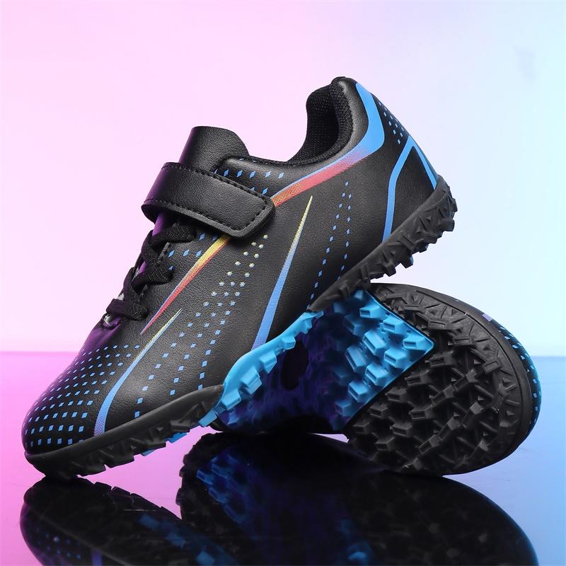 

kid s Soccer Shoes Rubber Soft Sole Artificial Turf Professional Kids Soccer Shoes 35 чёрный