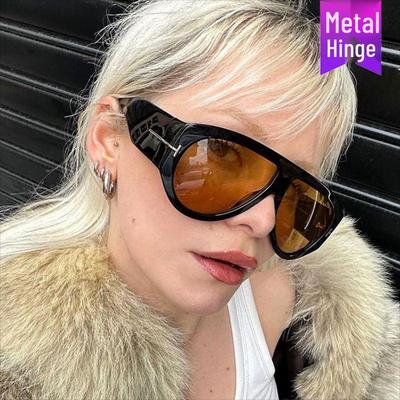 T-förmige Aviator 2024 Mode Damen Sonnenbrille mit großem Rahmen