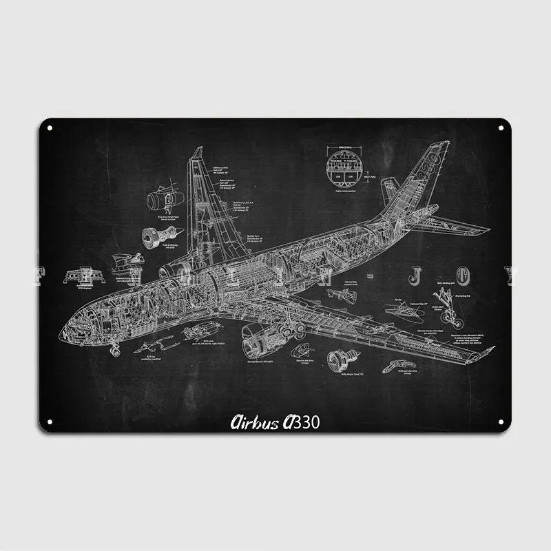 Airbus A Poster Metal Plaque Cinema Garage Wall Plaque Club Bar Decoration Tin Sign Posters