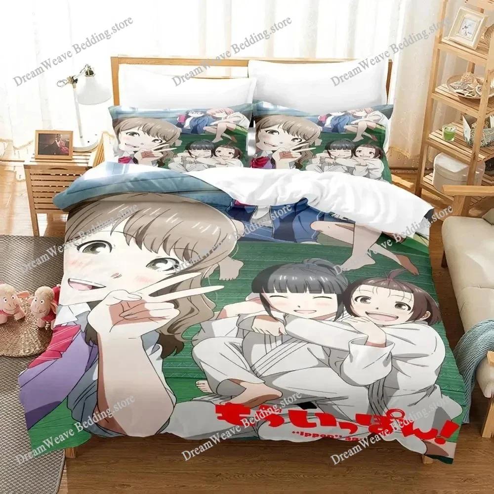 3D Printed Anime Ippon Again Bedding Set Boys Girls Twin Queen Size Duvet Cover Pillowcase Bed Kids Adult Home Textileextile9639
