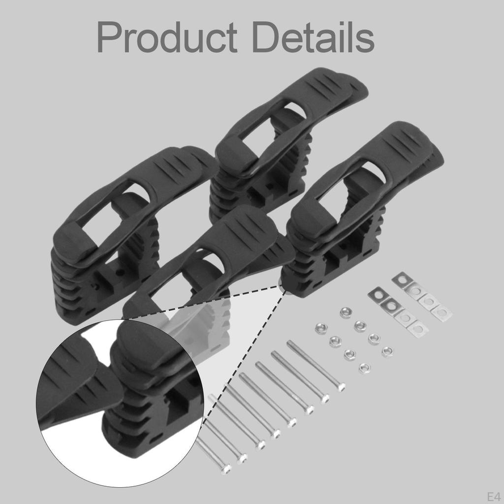 Holder for Roof Rack with Rubber Clamp and Wall Mount Brackets Outdoor Use