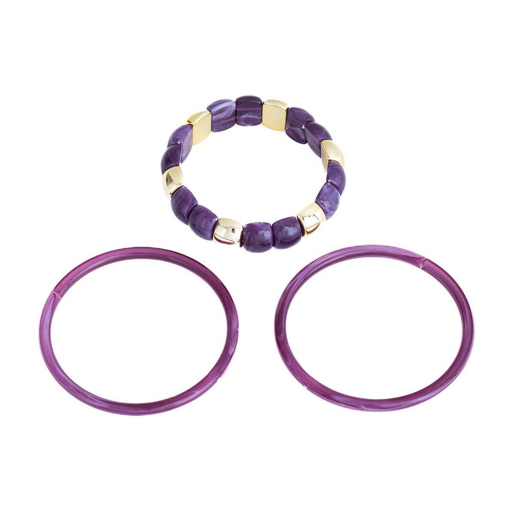 European & American Acrylic Geometric Oval Bracelet: Colorful Classic Stackable Bangle Jewelry for Women
