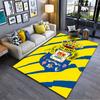 Las Palmas Emblem Yellow Carpet suitable as a non-slip mat for the living room or bedroom sofa