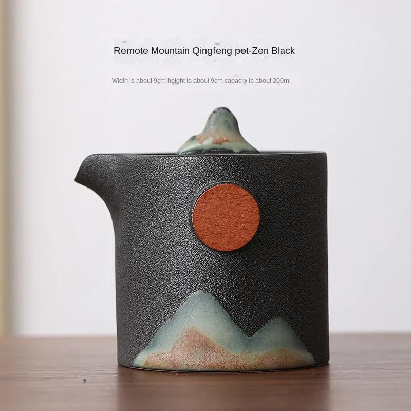 

Japanese Distant Heat Resistant Pot Hand-Painted Pottery Stoneware Kung Fu Tea Office Home Zen Tea Single Teapot Tea Set Siteel