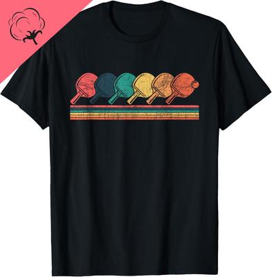 Retro Table Tennis Tournaunisext Player Ping Pong Enthusiast Tshirt Unisex And Unisex Short Sleeves Cotton Tee Funny Shirt