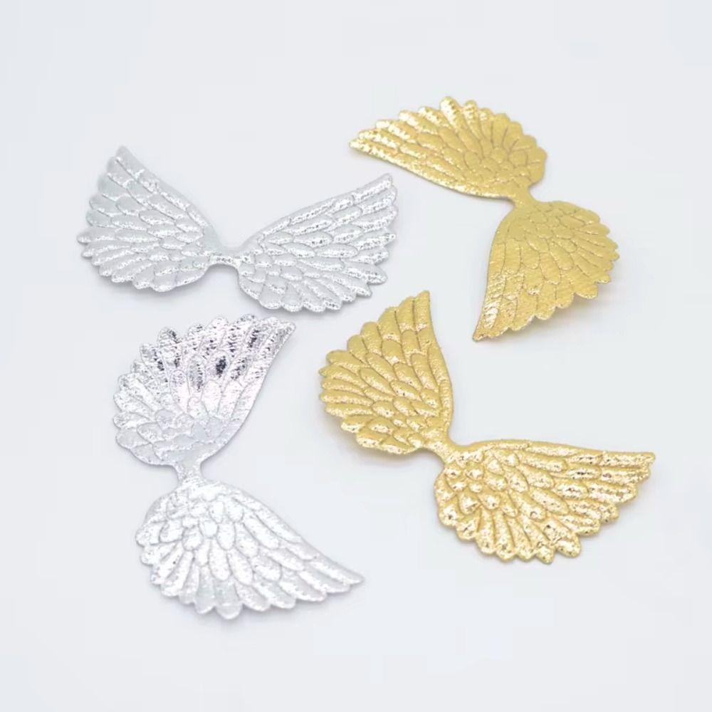 20PCS Gold And Silver Color Angel Wing Appliques Iron-On Patches DIY Crafts Patches For DIY Crafts