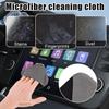 2pcs Car Screen Cleaner Cloth, Microfiber Car Accessories Cleaning Pads, Round & Square, Glasses Lens Display Wipes, Car Interior Cleaning Palm Tool