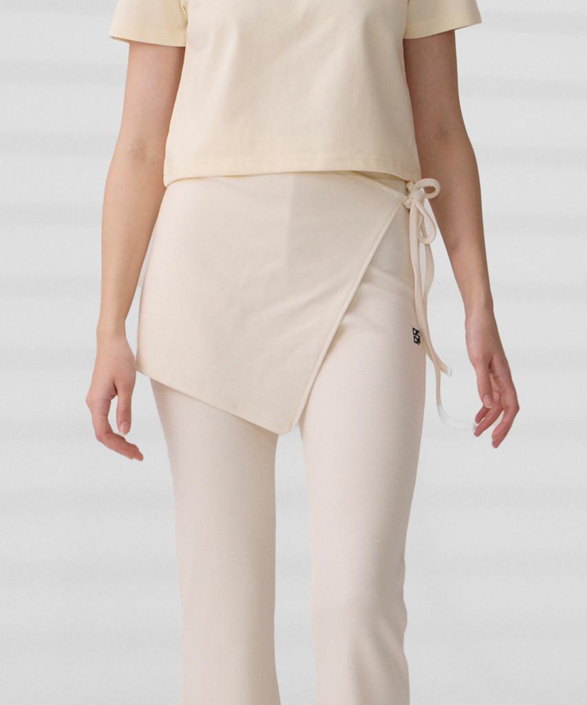 Dangled Drop Dgdp Layered Wrap Skirt Ivory