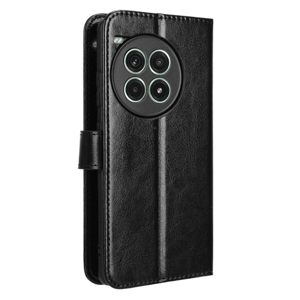 For OnePlus Ace 3 Pro 5G Wallet Case Leather Phone Cover Crazy Horse Texture