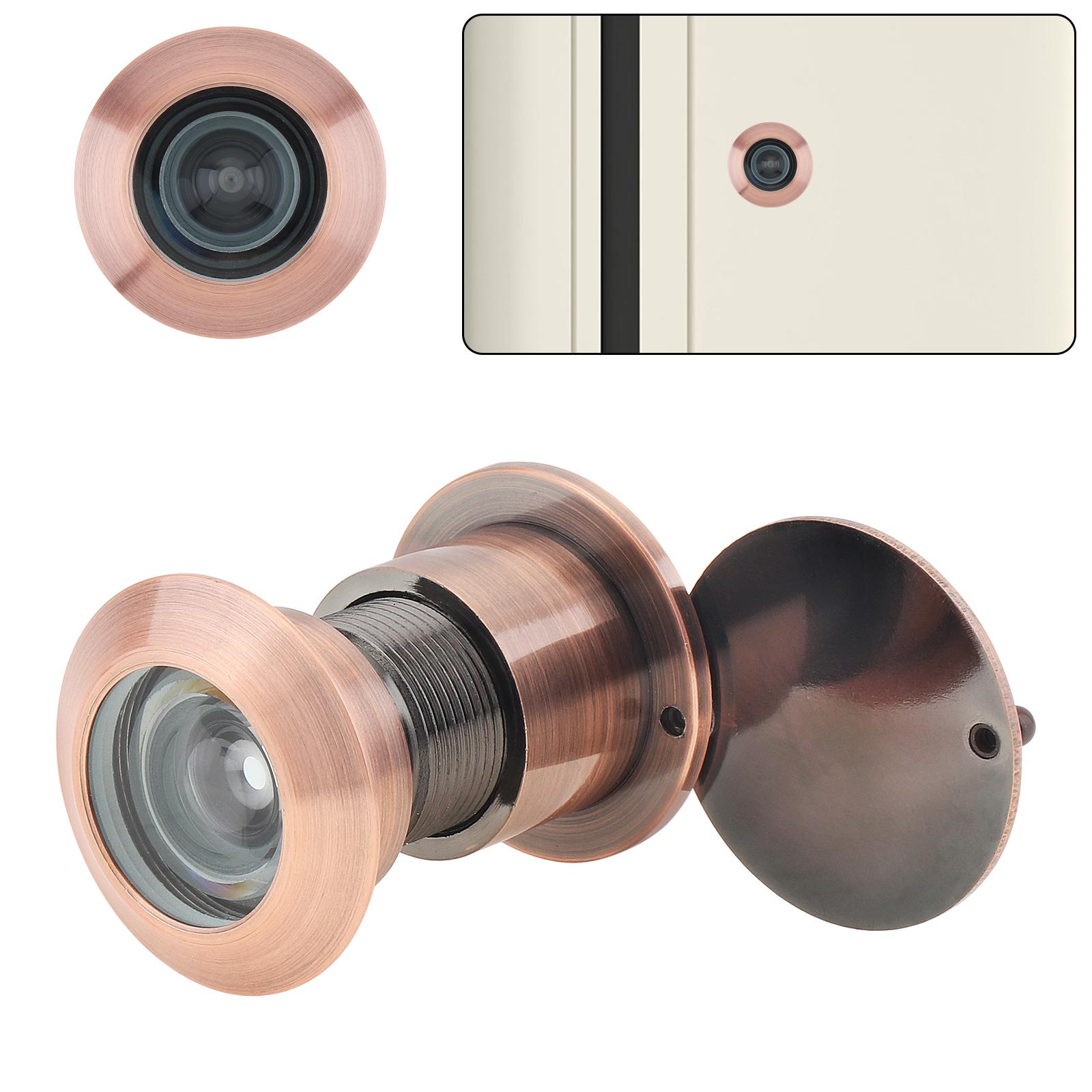 

Латунный глазок для двери 28 мм, угол обзора 220 градусов, включает сверло, сверхпрочный, универсальный для дверей 40-57 мм бронзовый/красный