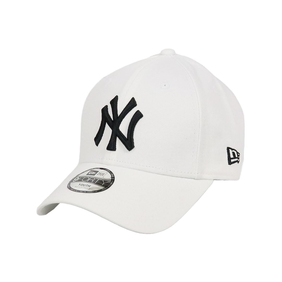 

New Era Kids Cap YOUTH 9FORTY 99HeadwearShop with Sticker Boys Girls Hat Children Logo Baseball Cap MLB New York Yankees White [Елемент]