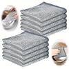 10pcs Magic Dishcloth Silver Wire Cleaning Kitchen Cloth Thickened Microfiber Wash Towel Built-in Sponge Steel Wire Ball Rag