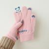 Panda Finger Warm Touch Screen Gloves Five Fingers Cartoon Cute Student Couple Riding Girl Autumn and Winter Cold Protection