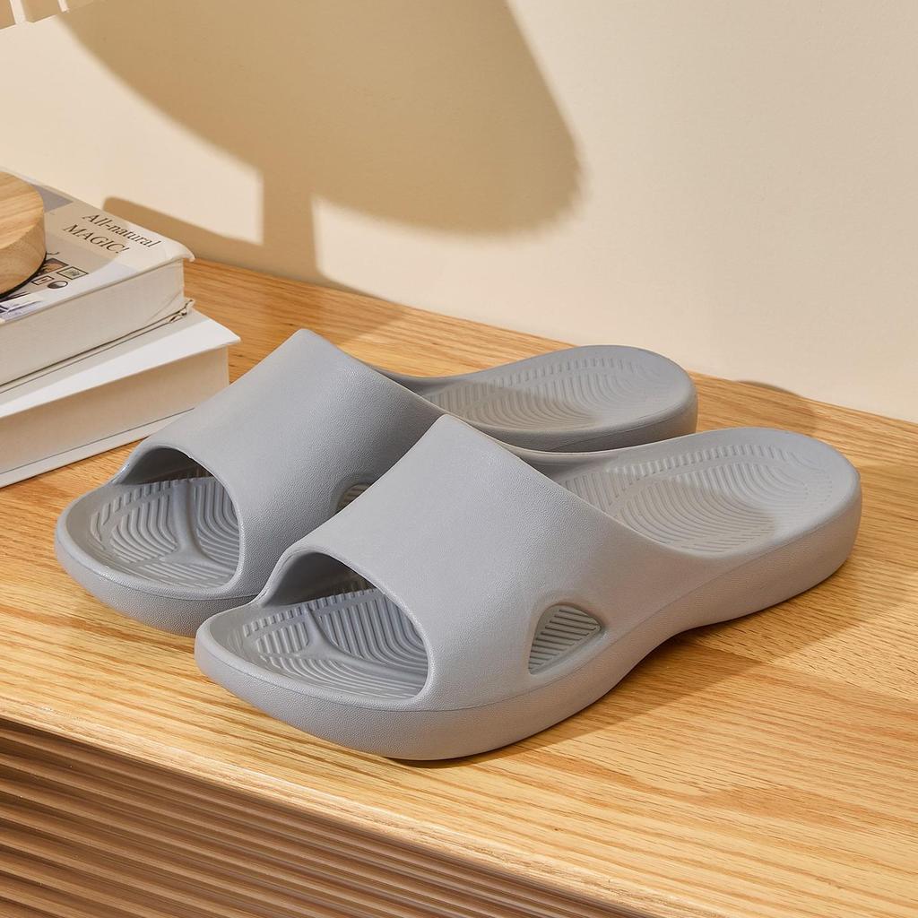 Women's Thick Sole Non-Slip EVA Slippers - Poop Design, Air Cushion Comfort for Couples, Summer Indoor Use.