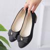 Women's Glitter Bowknot Decor Pointed Toe Low Block Heels Slip-On Elegant Dress Shoes Wedding Party Evening Office Daily Wear