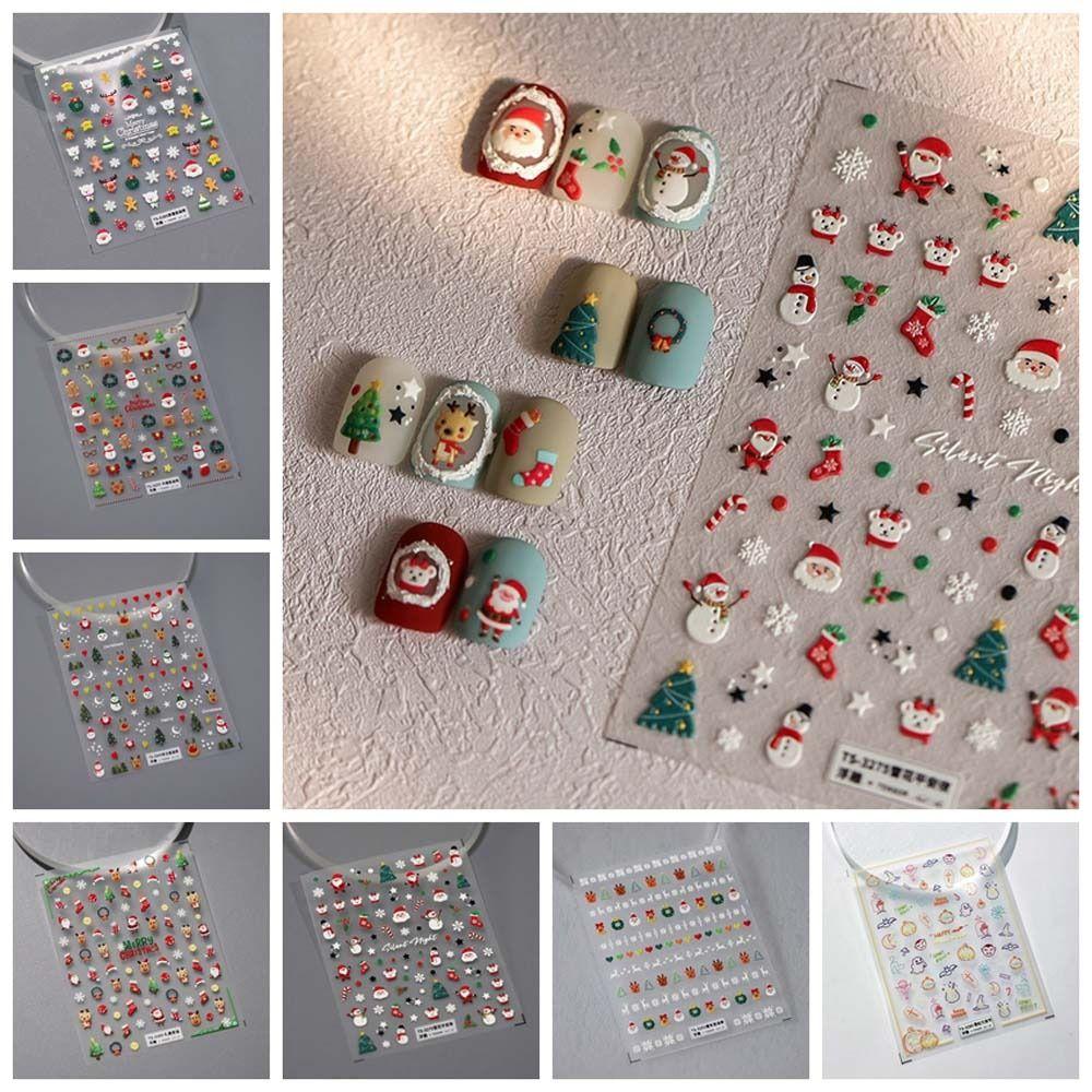 

DIY Nail Charms Christmas Nail Stickers Manicure Ornaments Christmas Nail Decorations Nail Salon