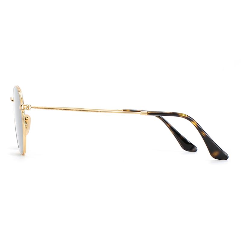 RayBan Oval Frame Metal Oval Sunglasses Unisex Style