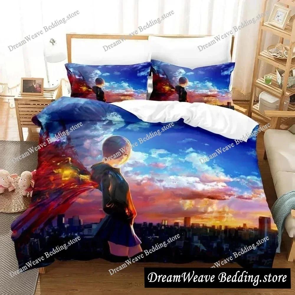 3D Print Anime Bed Sheet Set Tokyo Ghoul Bedding Set Single Twin Full Queen King Size Bed Set Aldult Kid Bedroom Quilt Cover963