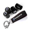 Car Wheel Tire Valve Stems Cap Auto Badge Keychain Suede Keyring For XC90 V90 V60 XC60 V40 EC40 EX40 S80 S60 S90 C40 XC40