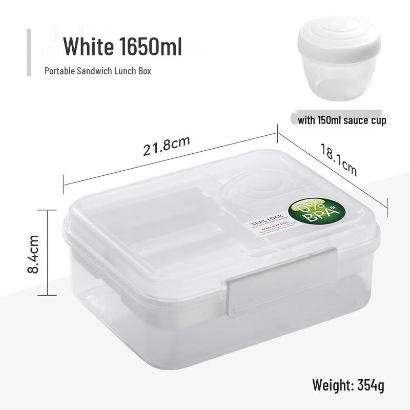 Microwaveable Double-Layer Compartmented Bento Lunch Box