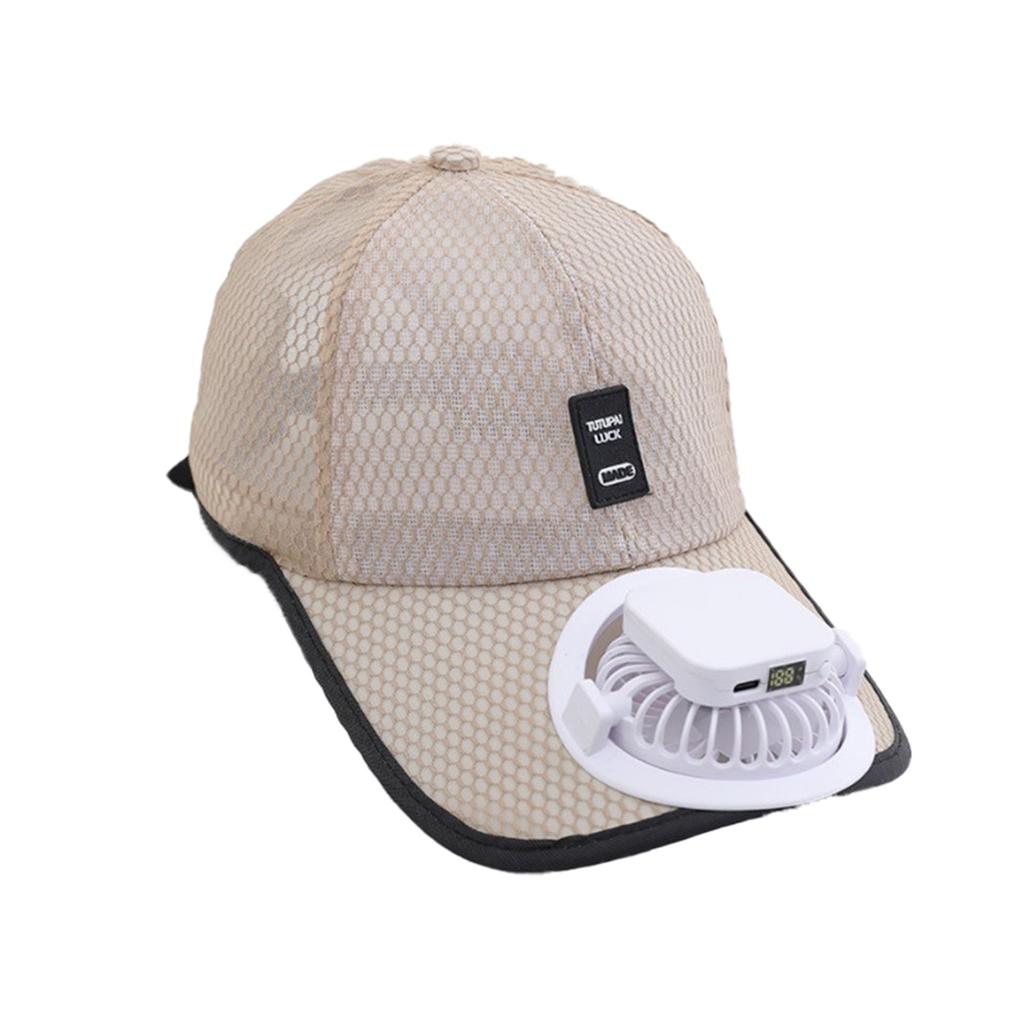 Solar Rechargeable Fan Baseball Cap, Spring And Summer Sun Visor Cap, Cap