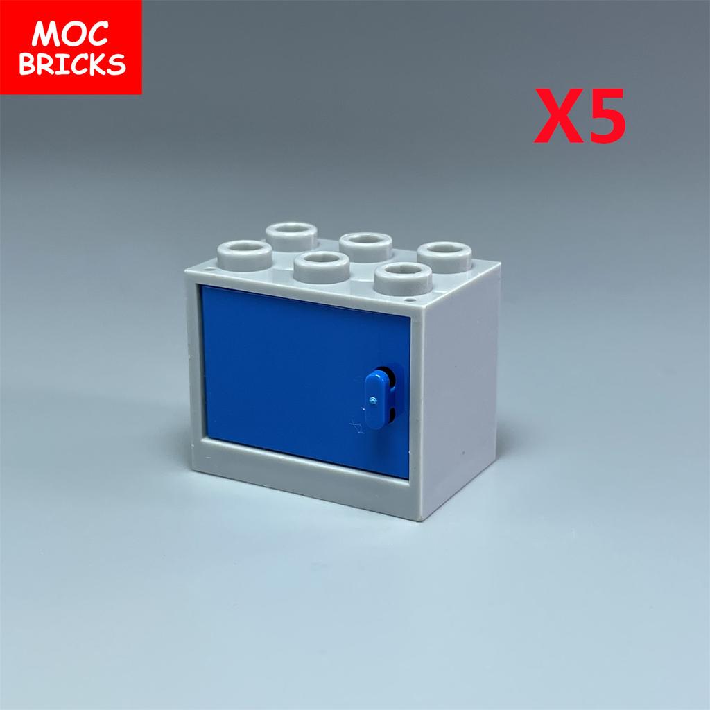 MOC Blocks Box Cupboard Container 2x3x2 Cabinets Assembles Particles 4532 4533 City House Construction Bricks Parts