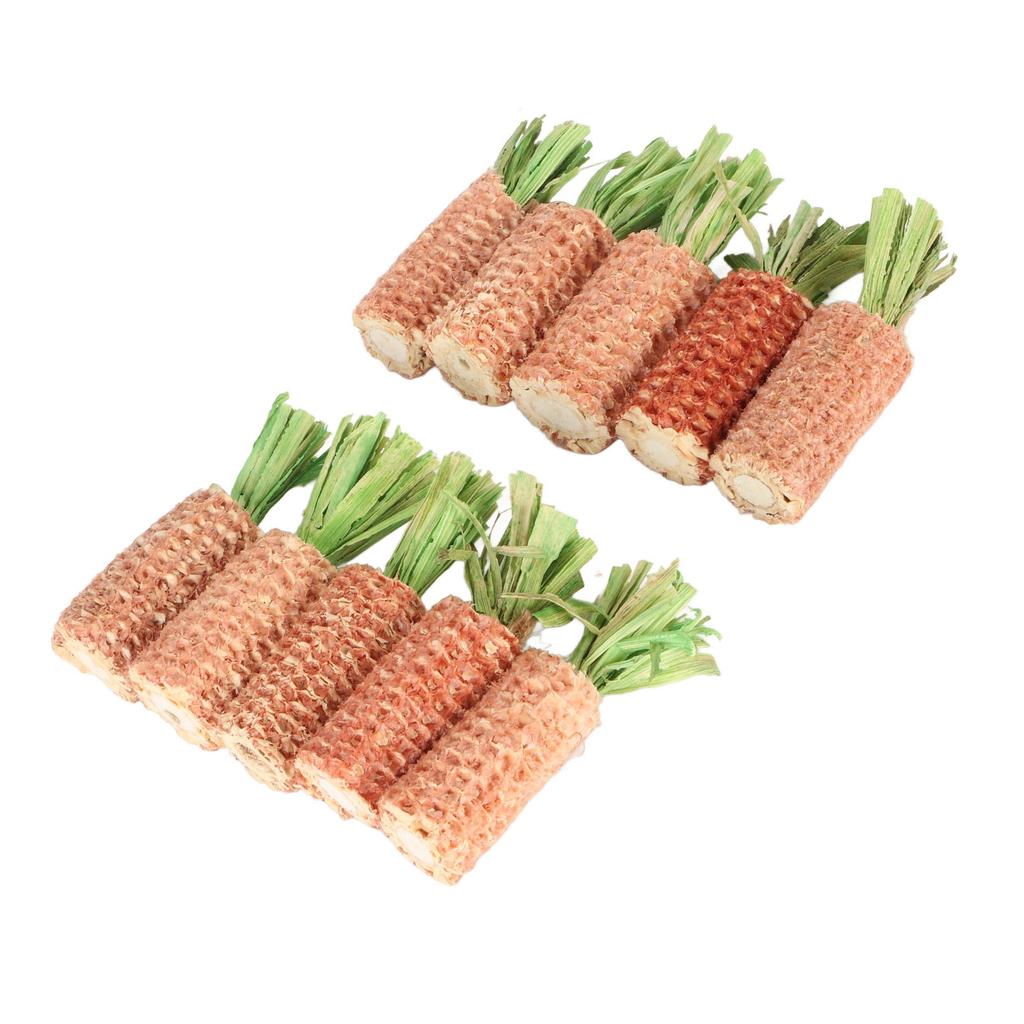 10 szt. Chomik Kolba kukurydzy Zabawka w kształcie marchewki Do ścierania zębów Królik Kolba kukurydzy Zabawka do żucia dla chomika świnki morskiej