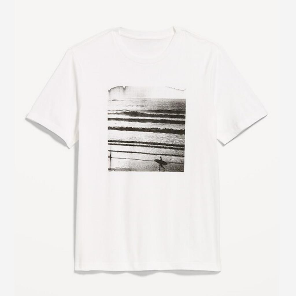 Y2k Einfaches Landschafts-Grafik-T-Shirt High-End Luxus Unisex-Stil Sowohl für Unisex als auch für Unisex