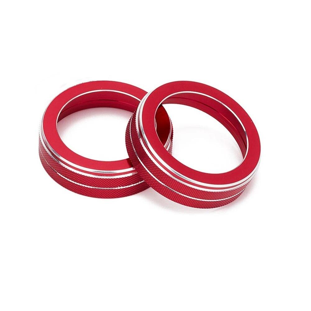 2pcs/set Auto Car AC Climate Control Ring Knob Trim Cover For Nissan Rogue X-Trail Qashqai car accessories