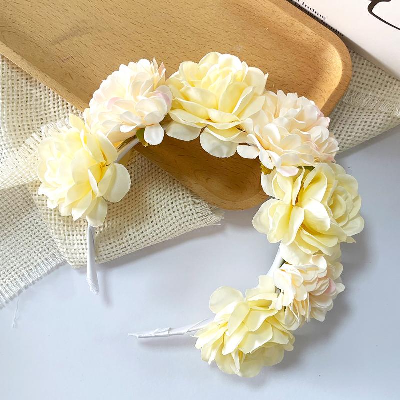 Floral Headband For Women Girls Artificial Bohemian Flower Crown Fashion Hair Accessory For Wedding Festival Party