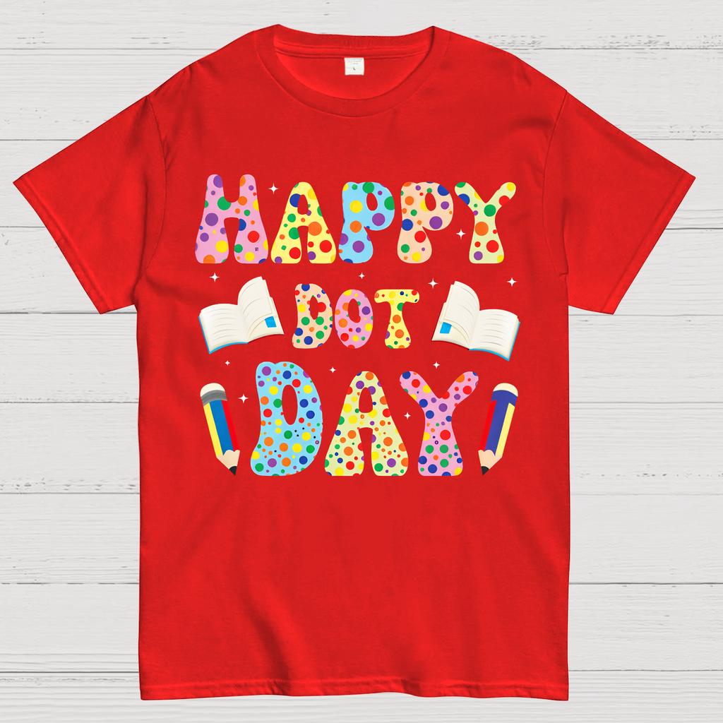 Happy International Dot Day Cotton Summer Casual Cool Loose T-Shirt