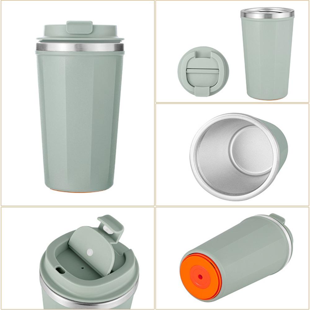 Anti-fall Coffee Tumbler With Suction Thermos Cup Car Water Cup Travel Mug  Office