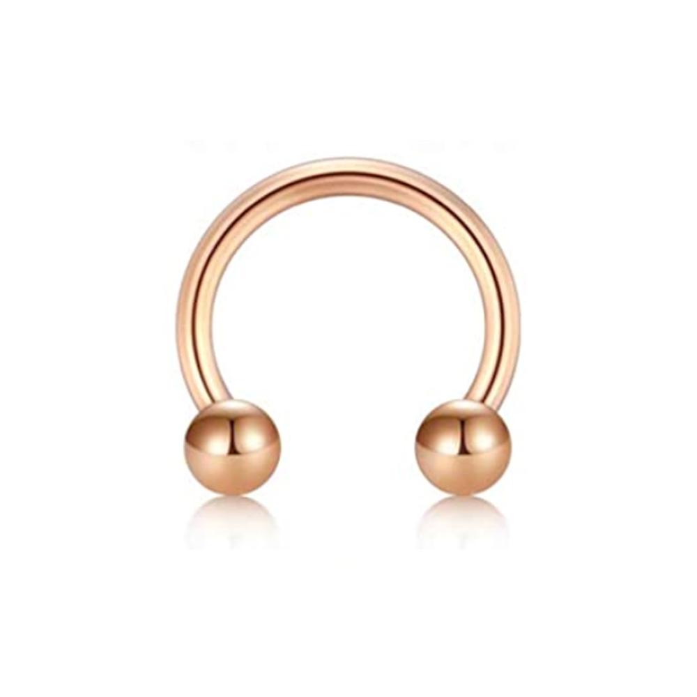 WKOUD 16G Surgical Steel Septum Piercing Nose Hoop Clicker Ring Lip Labret Conch Helix Cartilage Daith Earring Hoop Jewelry
