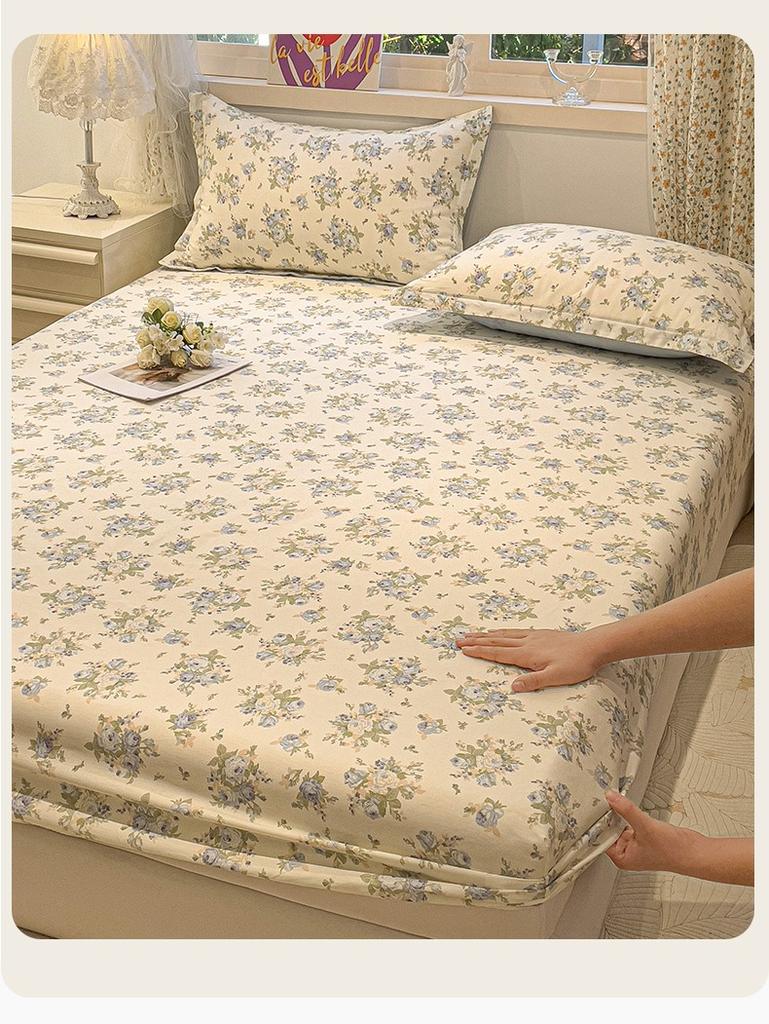 Mei Yun Ge Small Fresh All Cotton Printed Flower Series Single Bed Sheet