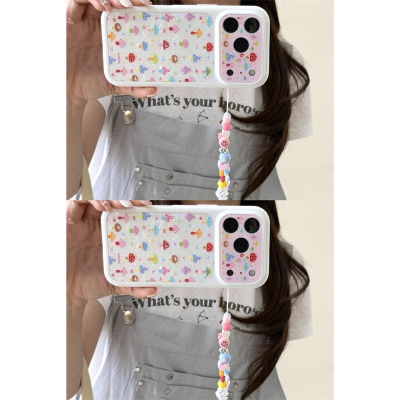 Custom Colorful Mushroom Full-Screen Phone Case for iPhone 17/16 Pro Max/15 Pro