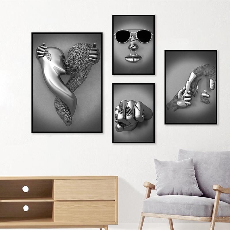 Large Abstract Golden Eruption Cloud Canvas Wall Art - 24x48 Inches, Framed, Ready To Hang - View #14