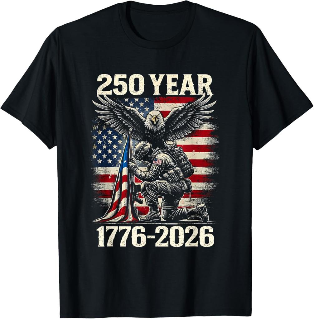 250 Years 1776 2026 250th Vintage 4th July Independence Day T-Shirt