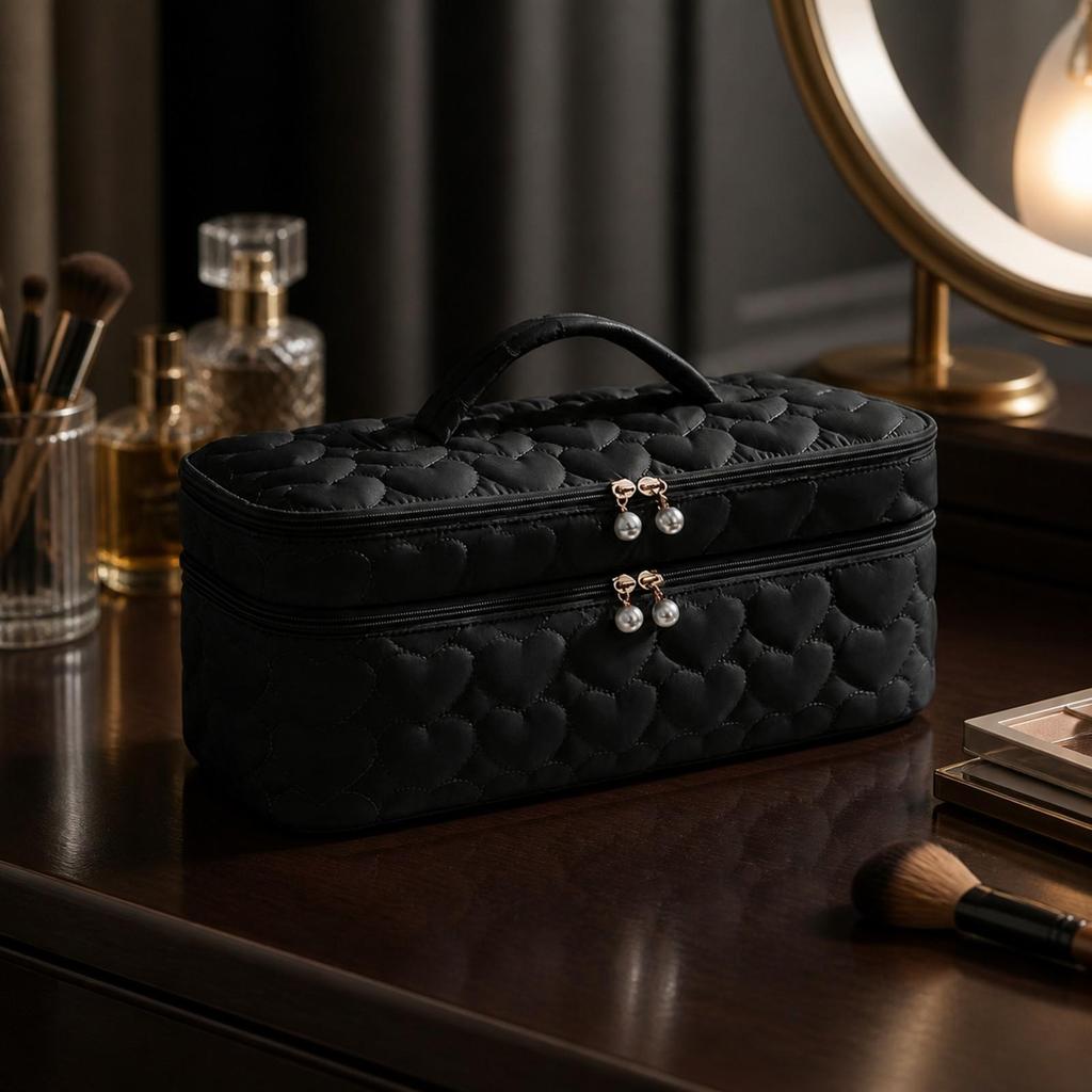Cosmetic Travel Organizer Multi-Compartment Polyester Bag