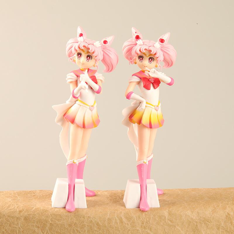 17cm Kawaii Sailor Moon Cosmos Anime Figur Der Film Glitzer Glamour Super Sailor Chibiusa Mond Action Modell Ornament Spielzeug Geschenk