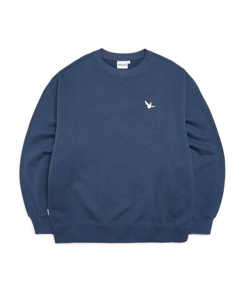 Mark Gonzales Angel Wappen Sweatshirt - D/Blue