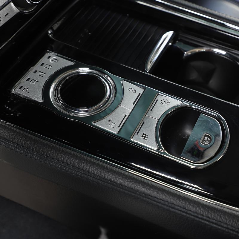 For Jaguar XF 2008-2015 XJ 2010-2019 Aluminum Alloy Car Shift Button Frame Decorative Sticker Car Interior Accessories ZZ7