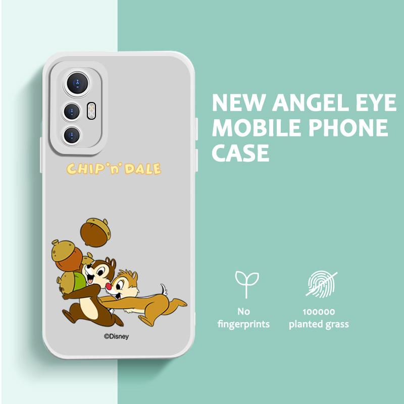 

Милый мультяшный Дейл Чип Дисней чехол для телефона с квадратным краем и узором, жидкий силиконовый чехол, полное покрытие, защитный чехол для камеры для Vivo OPPO Xiaomi